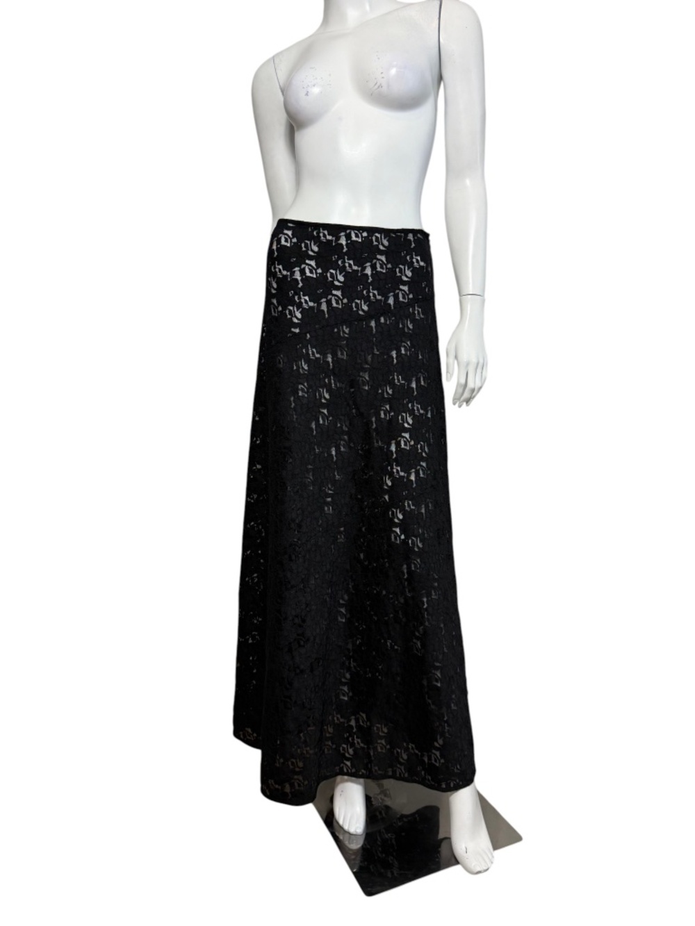 DISSH Loula Black Lace Maxi Skirt US 8